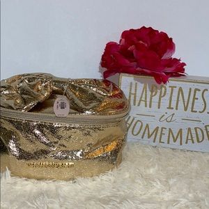 Victoria Secret Gold Make Up Travel Bag